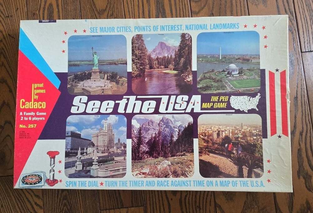 Vintage Cadaco See The USA The Peg Map Game No. 257 GREAT CONDITION